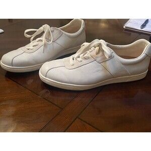 Vionic Men’s White Leather Sneakers Size 10.5 Casual Walking Shoes Orthotic